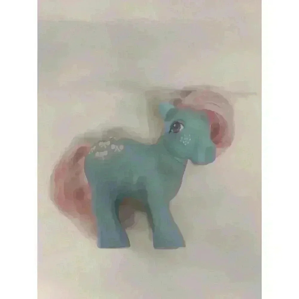 Vintage My Little Pony G1 Bow Tie Hasbro 1983 MLP Blue w/ Pink Hair & Bows